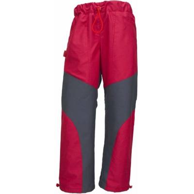Fantom dětské kalhoty OUTDOOROVÉ s bavlněnou podšívkou šedo-červené