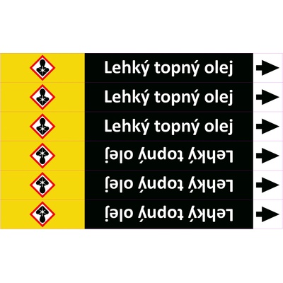 Grafiko | Lehký topný olej - dle ISO 20560 - Materiál fólie s ochrannou laminací, Rozměr aršík 6 ks 26x250 mm