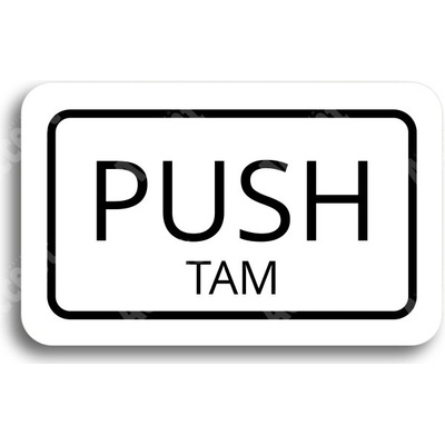ACCEPT Tabulka SEM - TAM - typ 27 (80 x 50 mm) - bílá tabulka - černý tisk