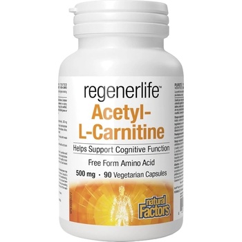 Natural Factors RegenerLife Acetyl-L-Carnitine, 500 mg, 90 капсули, Natural Factors (1915 NF)