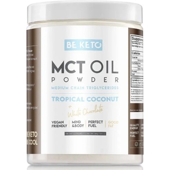 BeKeto MCT olej prášek 300 g Tropický kokos a bílá čokoláda