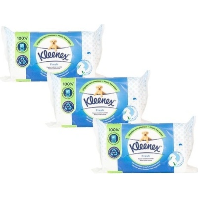 Kleenex Fresh vlhčené ubrousky 3 x 42 ks