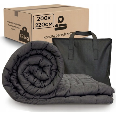 Łóżkoholicy Zátěžová přikrývka 13 kg šedá 200x220