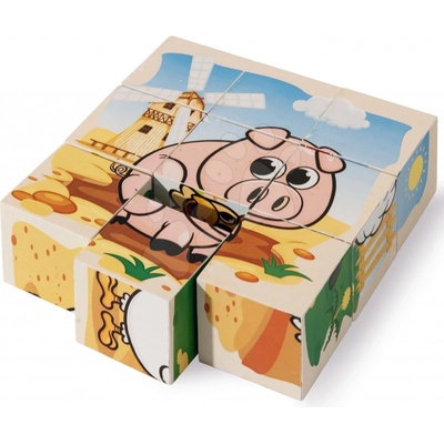 Eichhorn kocky farma Picture Cube Farm 9 kociek so 6 motívmi zvieratiek