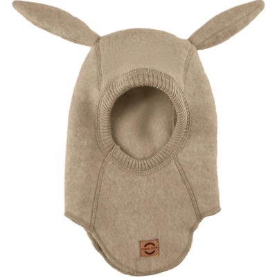 MIKK-LINE Merino kukla detská s uškami hnedá Melange Denver Bunny Mikk Line
