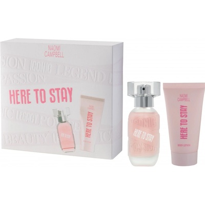 Naomi Campbell Here To Stay EDT 15 ml + telové mlieko 50 ml darčeková sada