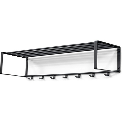 Spinder Design Черна метална стенна закачалка с рафт 100 cm Rex - Spinder Design (GW130-22)