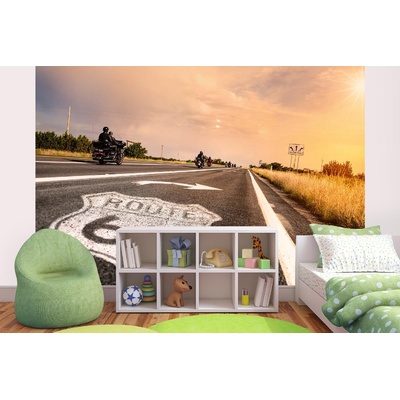 DIMEX ART Самозалепваща се флизелинова фототапета табела на route 66 375 x 250 см
