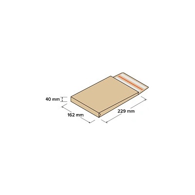 Papierové obálky XS – 162x229x40mm, 25 ks