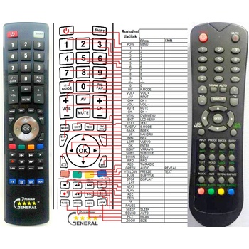 GENERAL SENCOR SLT2250DVBT - съвместимо дистанционно управление на марката General (SLT2250DVBT)