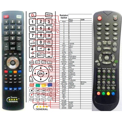 GENERAL SENCOR SLT2250DVBT - съвместимо дистанционно управление на марката General (SLT2250DVBT)