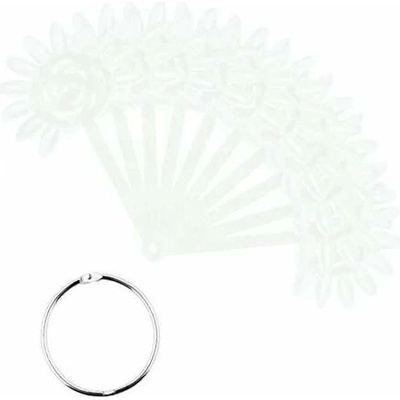 Starnails Vzorník na UV gel/gel lak/ lak, CLEAR - tvar mandle, sluníčko malé na tyčince 10 ks