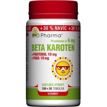 Bio Pharma Beta Karoten 6 mg 130 kapslí + Pantenol 10 mg + PABA 10 mg