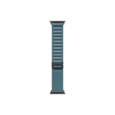 Apple Watch 49mm Loop: Light Blue Alpine Loop - Large - Black Titanium Finish (mg9m4zm/a)