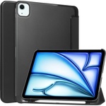  Калъф тефтер за таблет Tri-Fold Leather + PC Matte за iPad Air 13 (2026), черен