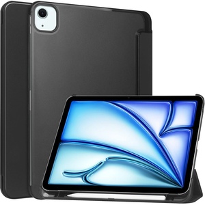  Калъф тефтер за таблет Tri-Fold Leather + PC Matte за iPad Air 13 (2026), черен