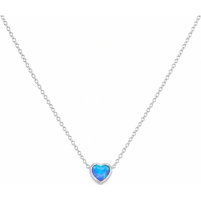 Mabell Strieborný náhrdelník SK221SCN471-BLUEC45