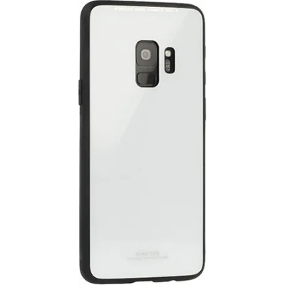 Samsung Силиконов калъф кейс със стъклен гръб за Samsung G960 S9 бял