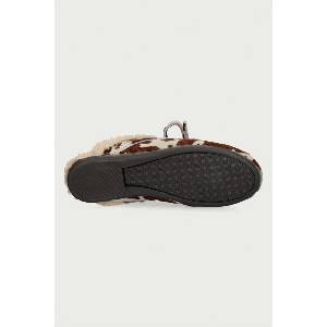 Posa пантофи дамски от кожа Boat Loafer Mule Cow Print