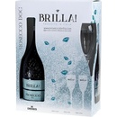 Prosecco Brilla Extra Dry 11% 0,75 l (dárkové balení 2 sklenice)