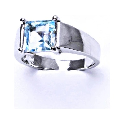 Čištín Stříbrný přírodní topaz prstýnek s topazem T 1272