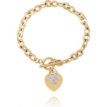 Bijutanki Позлатена Дамска Гривна - Сърце