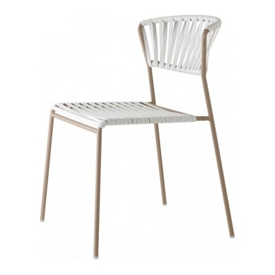 Scab Židle LISA CLUB lněná PVC výplet SCAB P10 - bílá