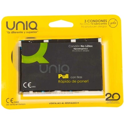 Uniq Pull Condoms with Straps No Latex 3 ks