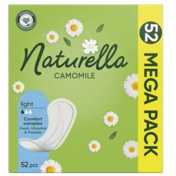 Naturella Camomile Light дамска превръзка с деликатен аромат на лайка 52 бр за жени