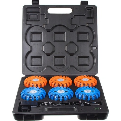 LED výstražné světlo 16LED, modro-červené, set 6ks, WL-H02SET6BR | Zboží Auto