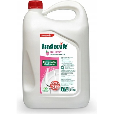 Ludwik Tekutý prostriedok na umývanie riadu Malinový 5 l