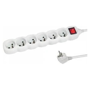 Esperanza power strip 6 sockets switch 1.5m white