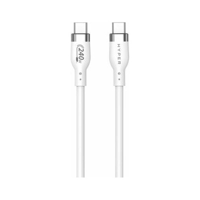 Hyper® HY-HJ4001WHGL Silicone 240W USB-C nabíjecí, 1m, bílý
