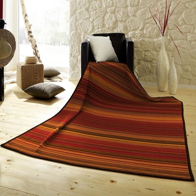 SCANquilt pléd Veuro proužky cihlová střední 150x200