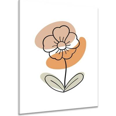 Obraz minimalistický květ na bílém pozadí No4 - 40x60