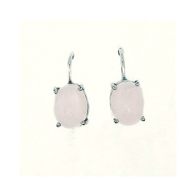 Čištín stříbrné náušnice přírodní růženín mugle NK 1244