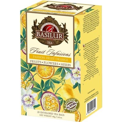 Basilur Fruit passion fruit & orange ovocný čaj 20 sáčkov