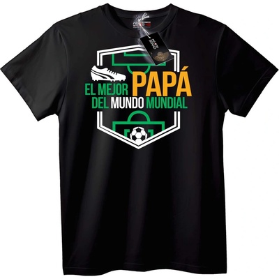 NOONEBRAND Тениска Футболен Татко Световен Шампион - 2XL, Black