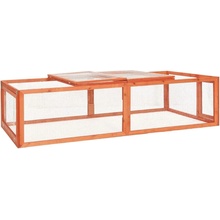 Greatstore Králíkárna 183 x 90 x 46,5 cm masivní jedlové dřevo