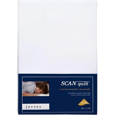 SCANquilt prostěradlo jersey elastic lycra bílé 60x120