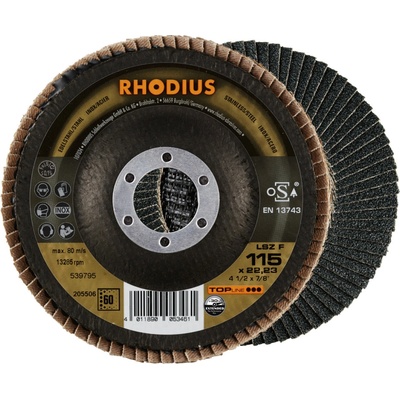 RHODIUS Lamelový brusný kotouč LSZ F EXTENDED 115 x 22,23 TOPline 205506