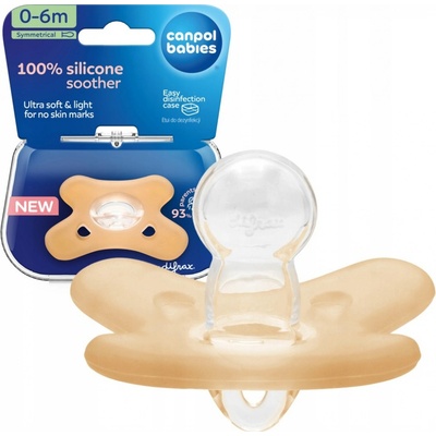 Canpol babies 100% Silicone Soother Symmetrical cumlík Orange 1 ks