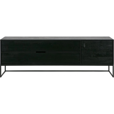 WOOOD Черна маса за телевизор от масивен ясен 180x61x44 cm Silas - WOOOD (373651-BN)