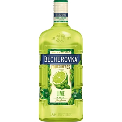 Becherovka Lime & Basil 20% 0,5 l (holá láhev)