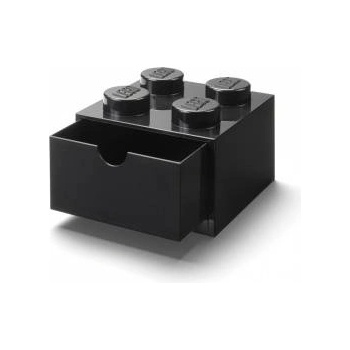 Roomba LEGO Schreibtischschublade 4 (schwarz, Noppen)
