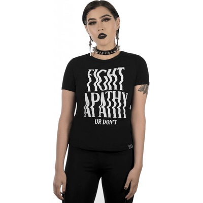 Killstar tričko Fight Apathy Ringer Top Čierna