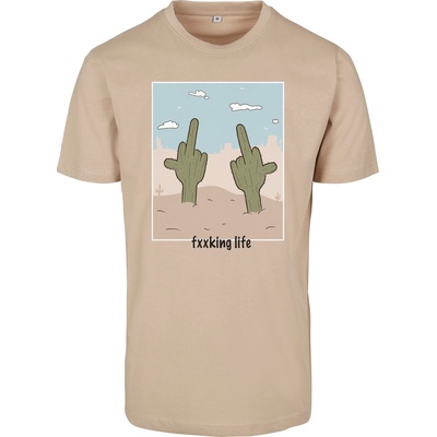 Mister Tee Мъжка тениска Mister Tee Fucking Life в пясъчен цвятUB-MT1332-00208 - Пясъчен, размер S