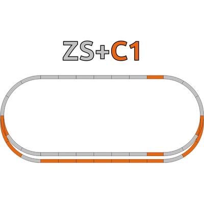Roco Geoline Sada koľají C1 (paralelný úsek) s podložím 61152