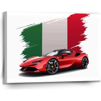 Sablio Obraz Ferrari Talianska vlajka - 90x60 cm