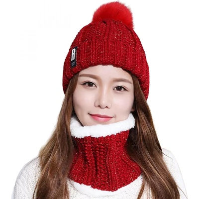 HARAHU Комплект за грейка за шапка и врат za-21527 - Бордо kp21527 (za-21527)